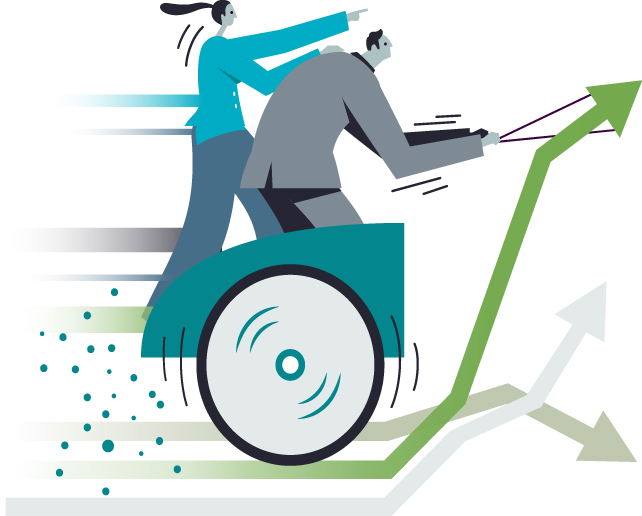 Illustration representing a company growing but the cash wasn't showing up